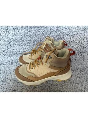 Merrell Speed Solo Mid Waterproof Hiking Boots Tan Vibram Women's 8.5--**FLAW**